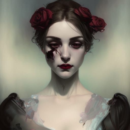 High Gothic Noir Portrait of a Ghost