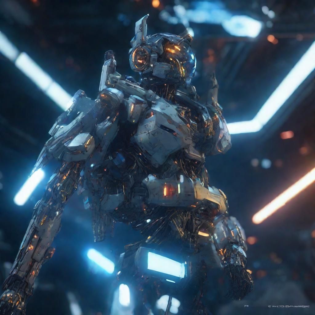 Space Queen Under Fire: Cinematic Sci-Fi Art