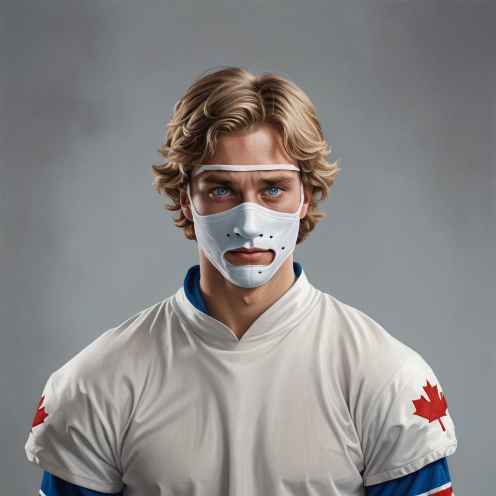 Hyperrealistic Superhero Quarterback Portrait in White Costu...