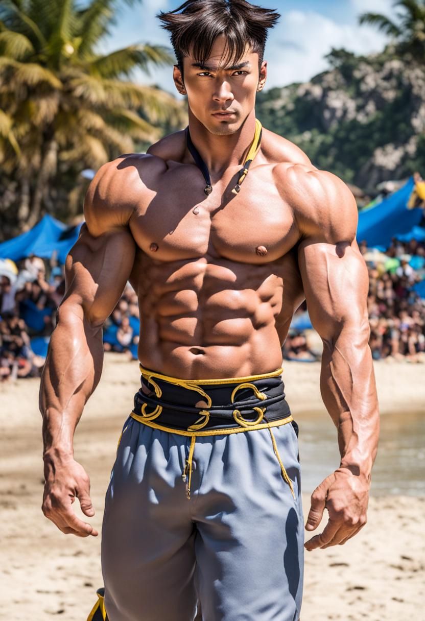 Chun-Li at the beach