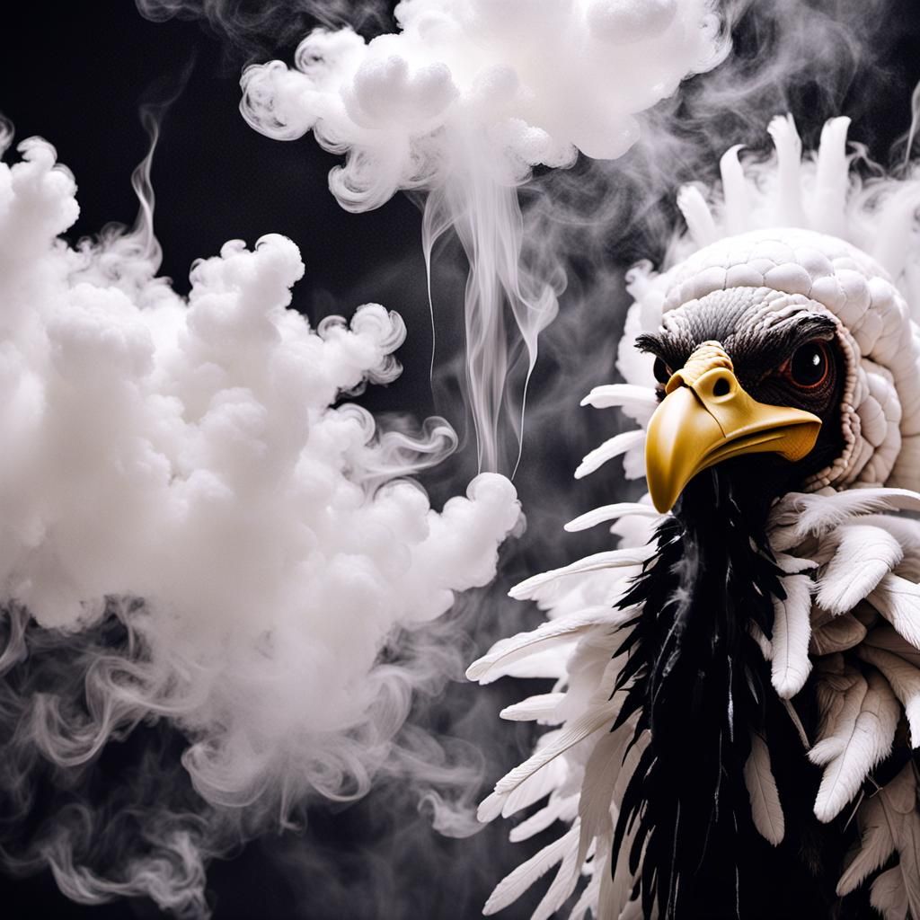 Turkey Vaping in Film Noir Style