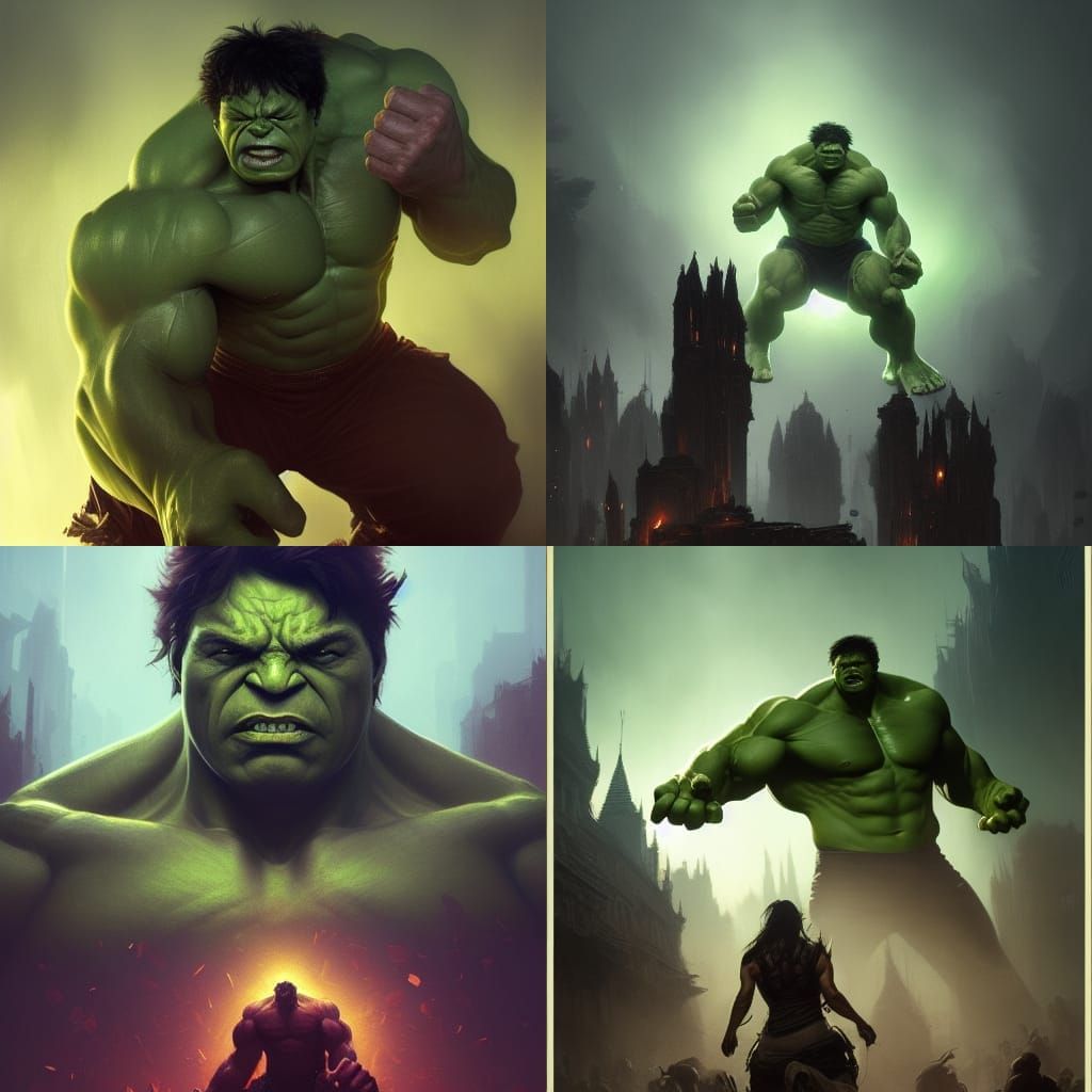 Hulk Dark Fantasy Concept Art in 8K Resolution