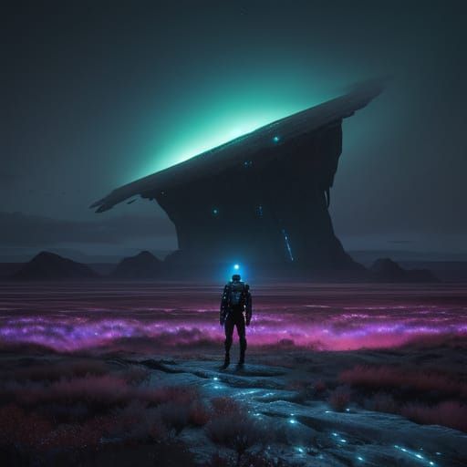 Alien Landscape on Desolate Planet Concept Art