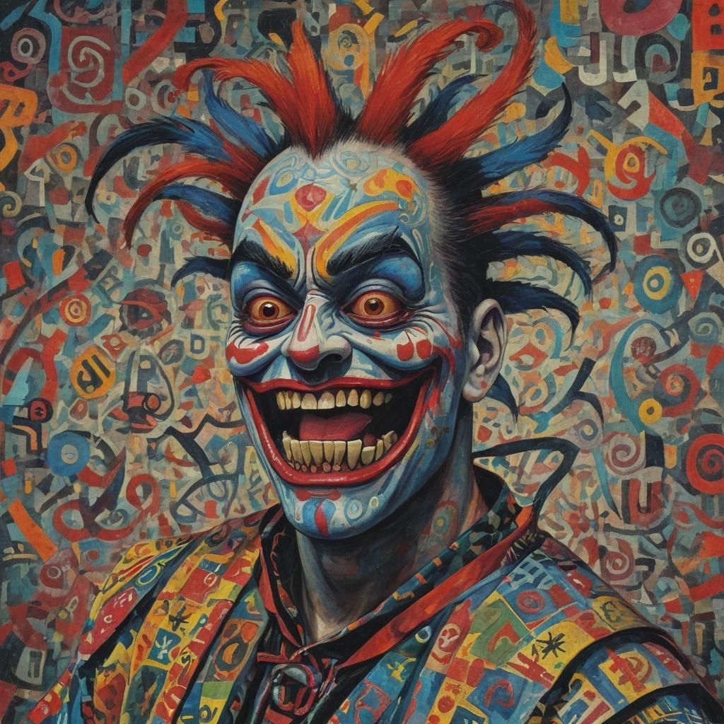 Evil Juggalo Shogun in Bauhaus Style