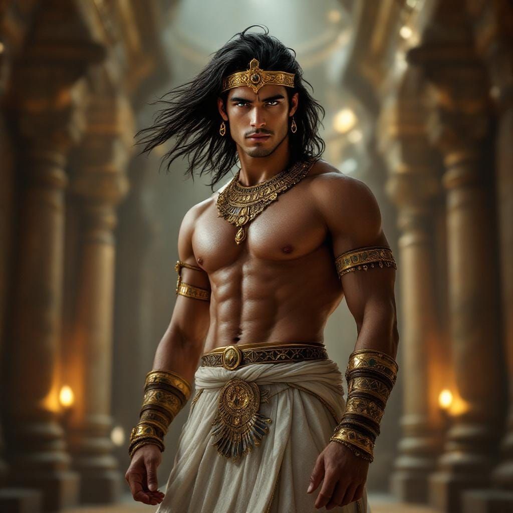 Inca King Portrait in a Great Palace Chamber