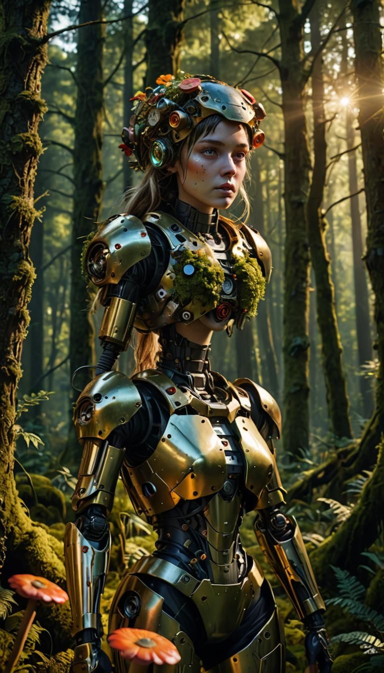 an abandoned android in an advanced state of decay left in t...