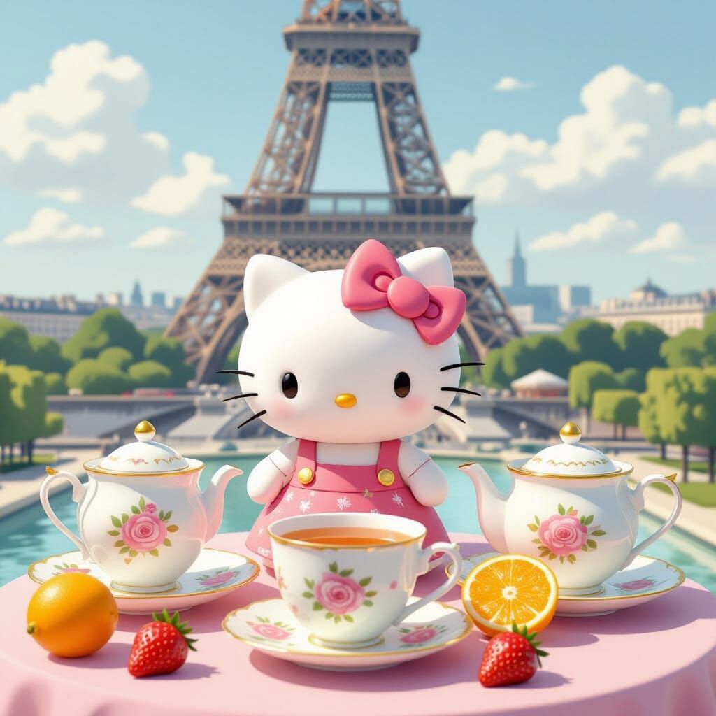 Hello Kitty's Parisian Summer Tea Party