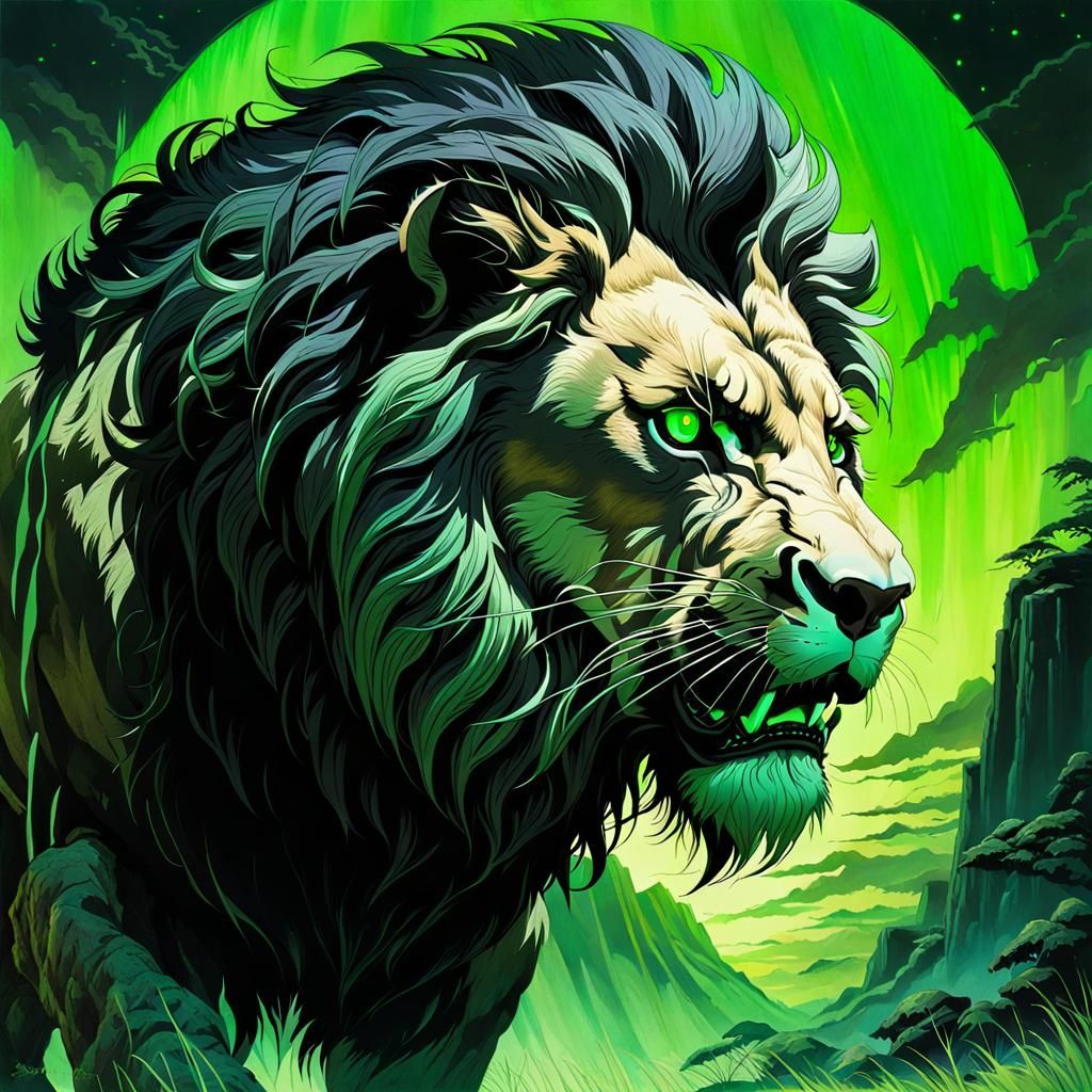 Fierce Scar: The Scarred Lion of the Savannah