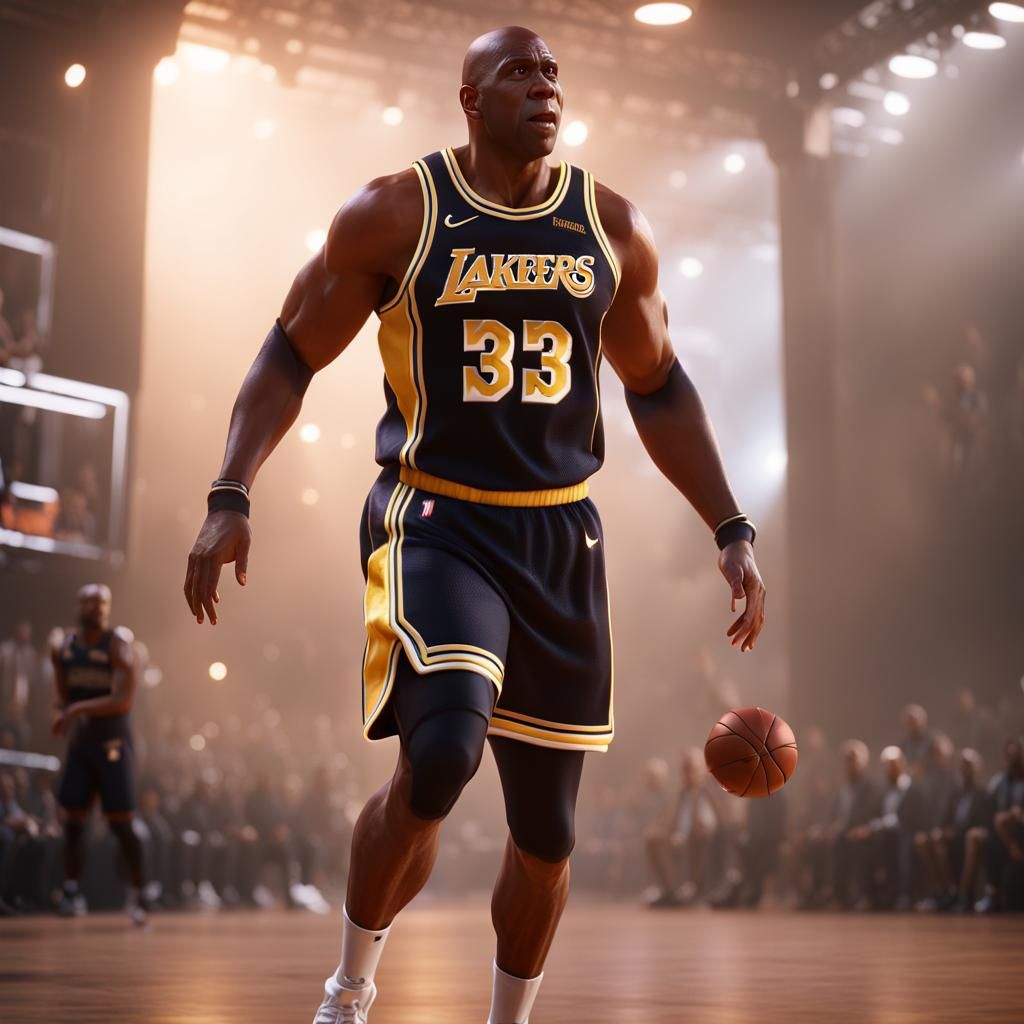 Magic Johnson: 3D Game Cinematic Render