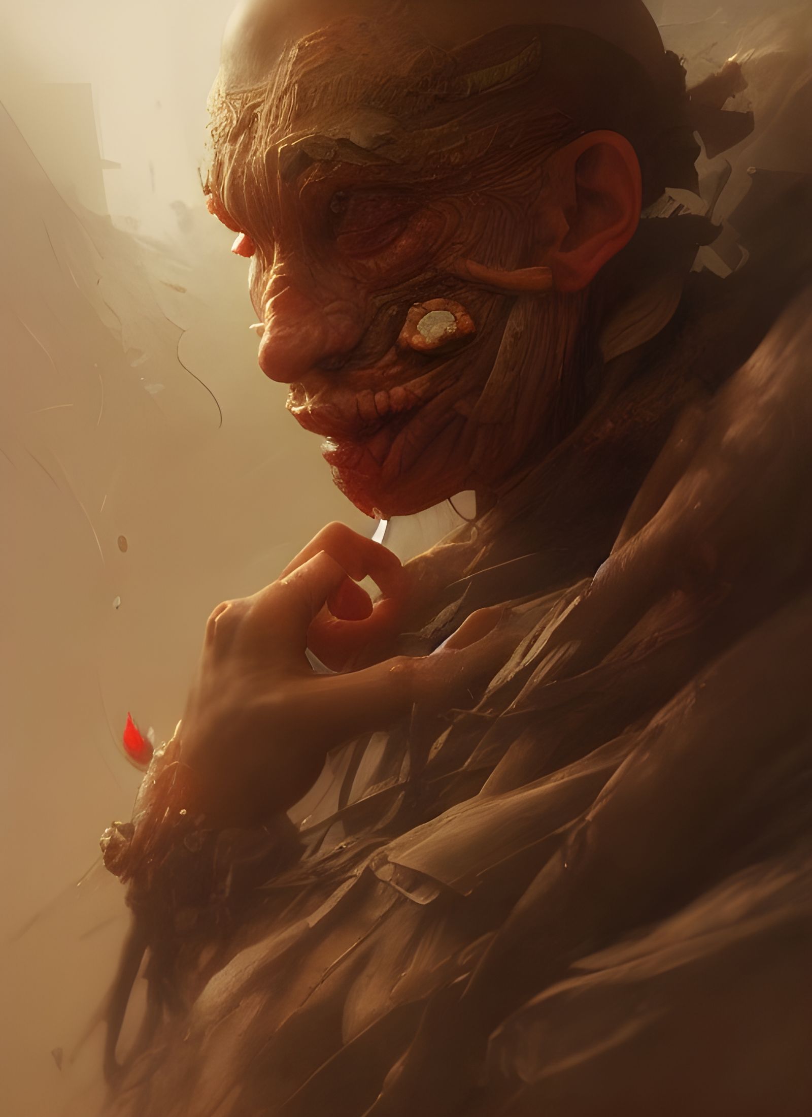 Concealed Strength: Digital Art in Complex Detail