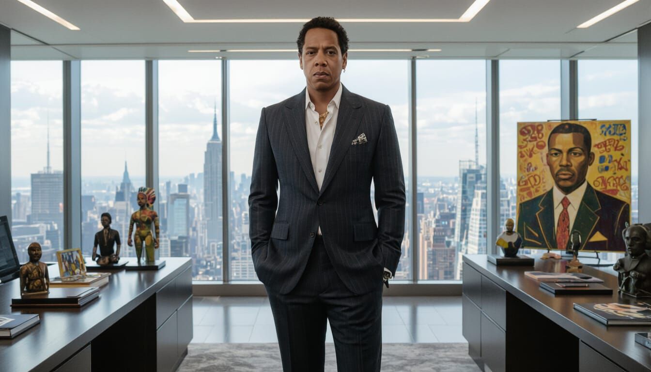 Jay-Z: Business Empire in Modern Office