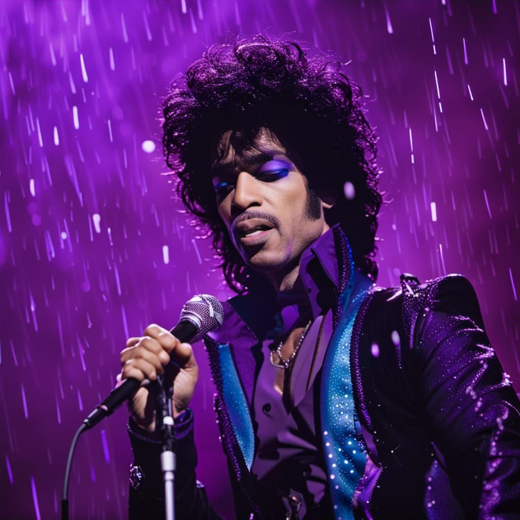 Prince Singing Purple Rain: Professional Photography