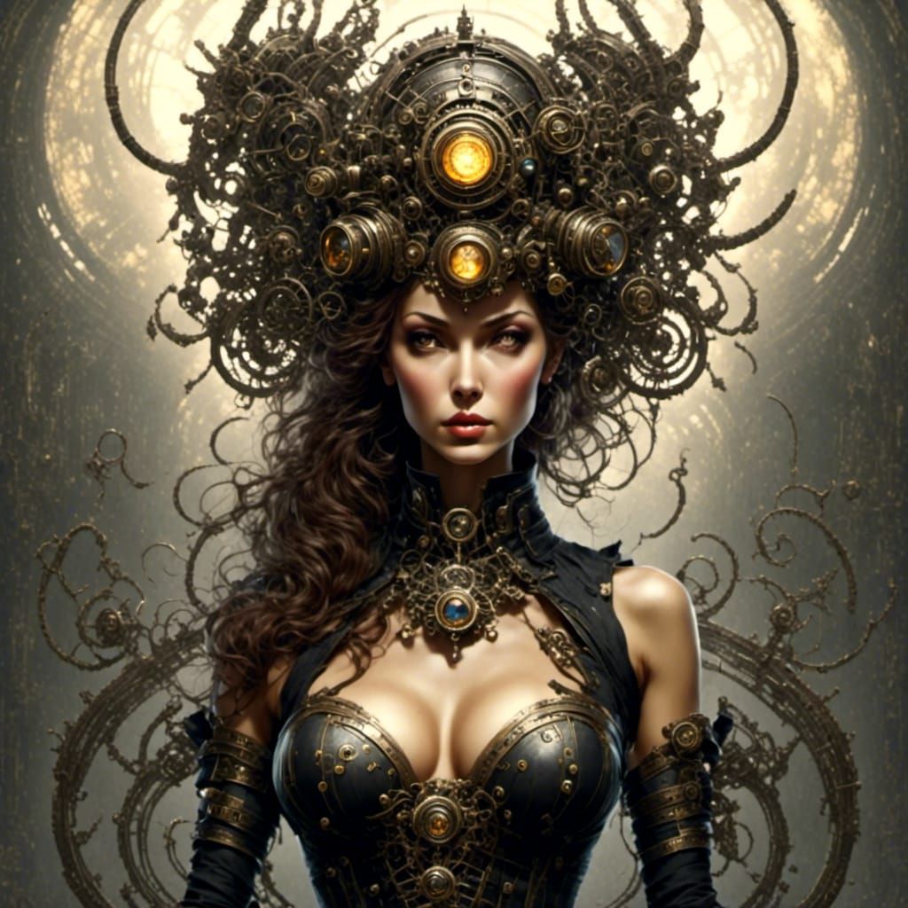 Steampunk Prismatic Vitality in Vivid Colors