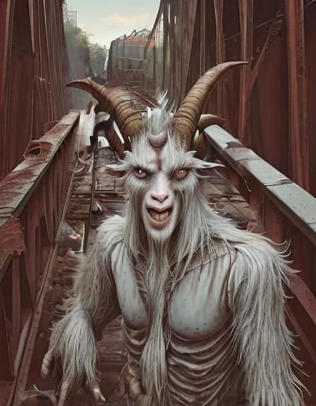 Pope Lick Monster on Railroad Bridge