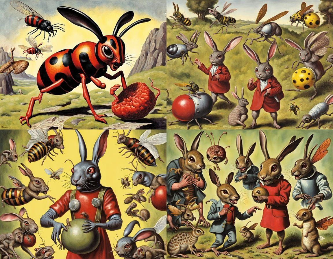 Charming yet Horrific Alien Homunculus in Whimsical Illustra...