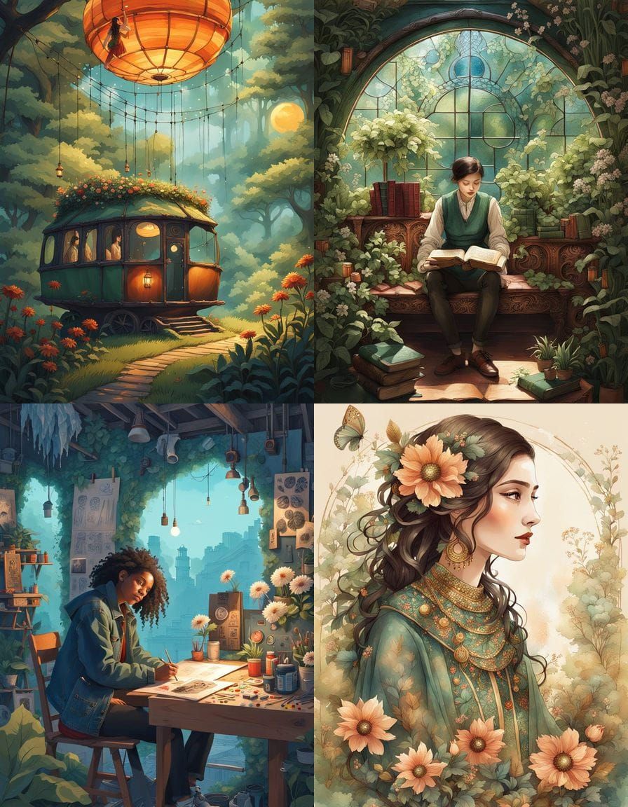 Solarpunk Self Portraits