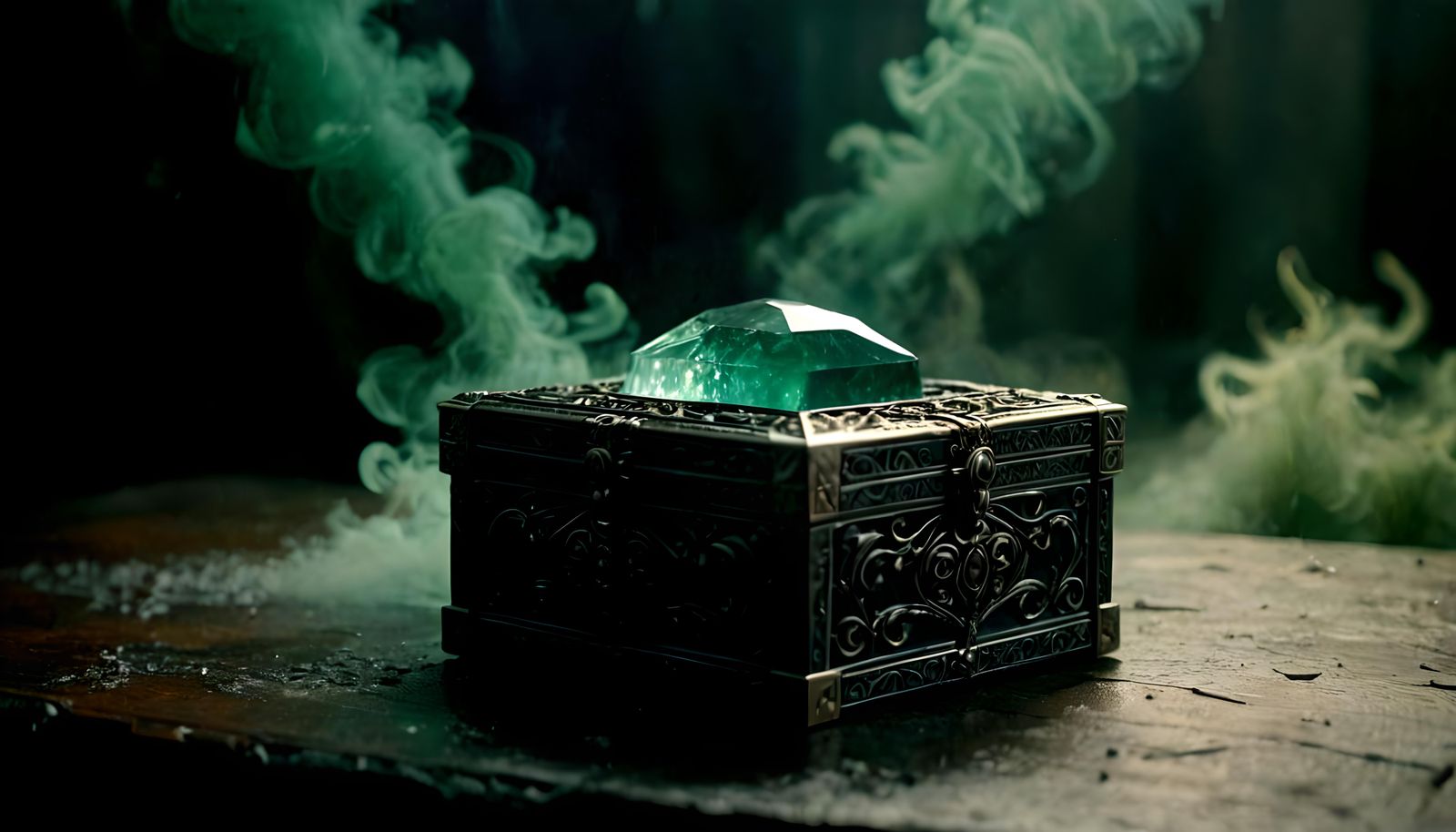 Detailed Cursed Crystal Object in Cinematic Style