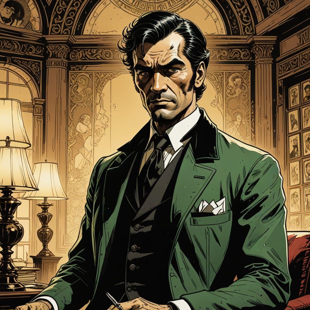 Corto Maltese Engages Rasputin in a Lavish Study