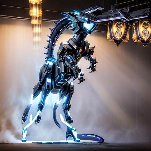 Cybernetic Displacer Beast Prowling Megacity Streets