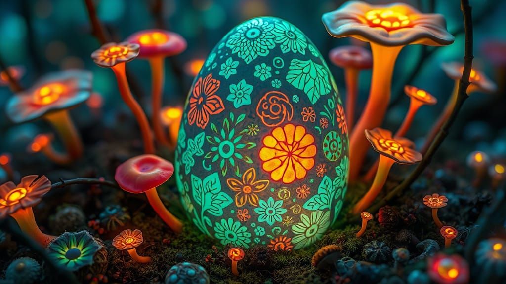 Egg Enchanted by Alien Bioluminescence