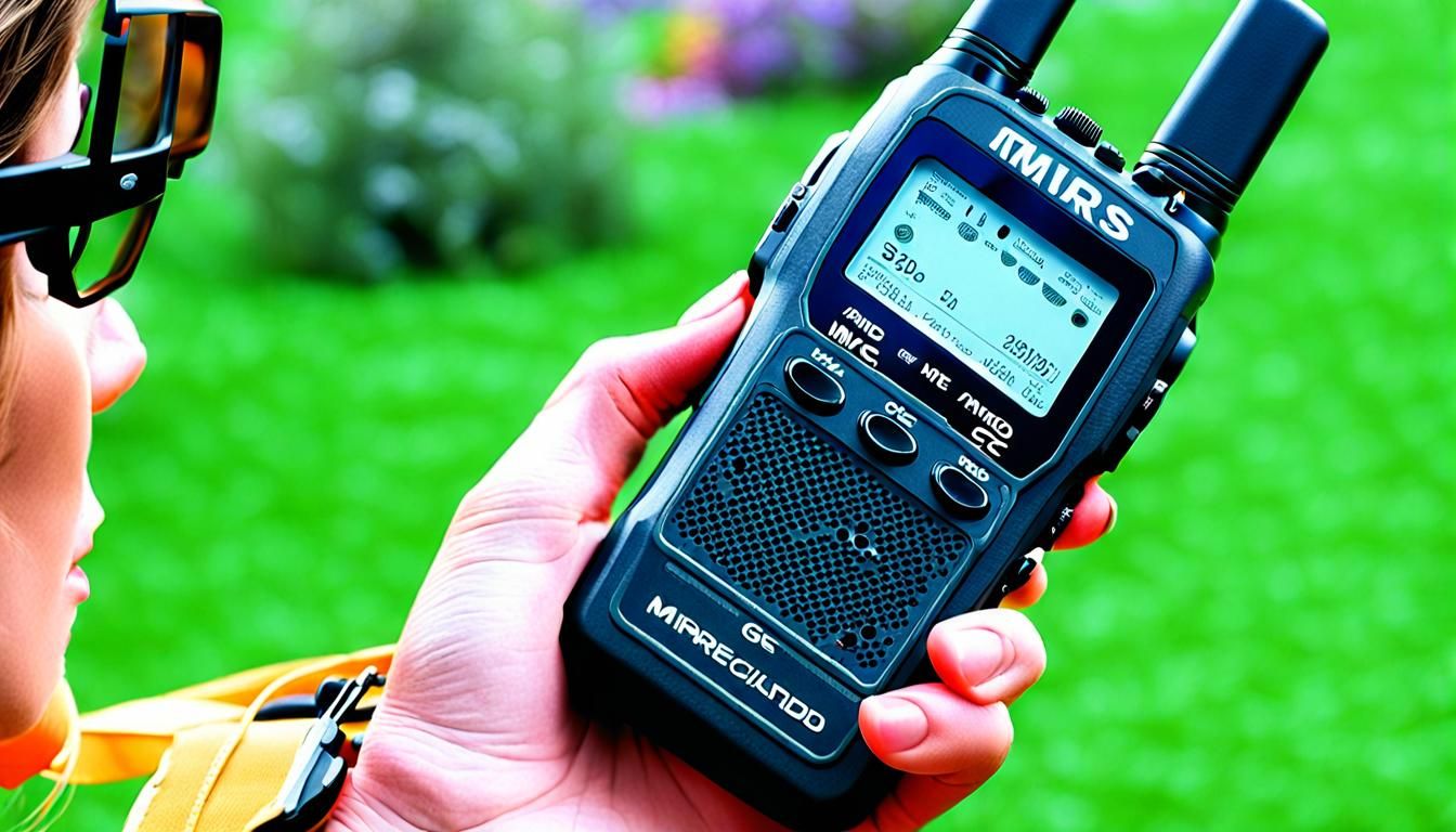 GMRS Radio Held by a Person