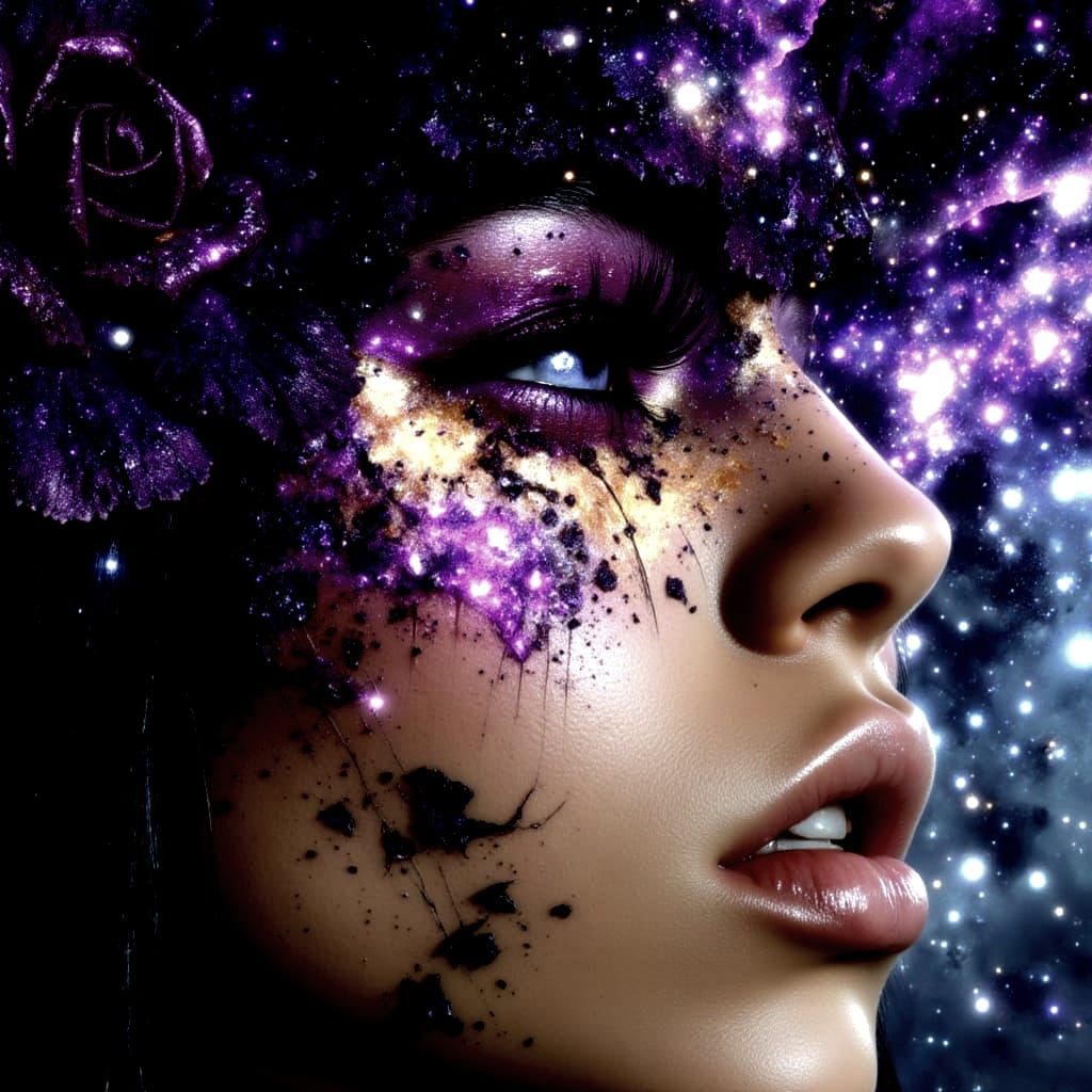 Latina Druid Cloaked in Violet Energy