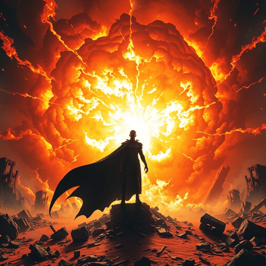 Celestial and Vampire Silhouettes Erased by Cataclysmic Expl...