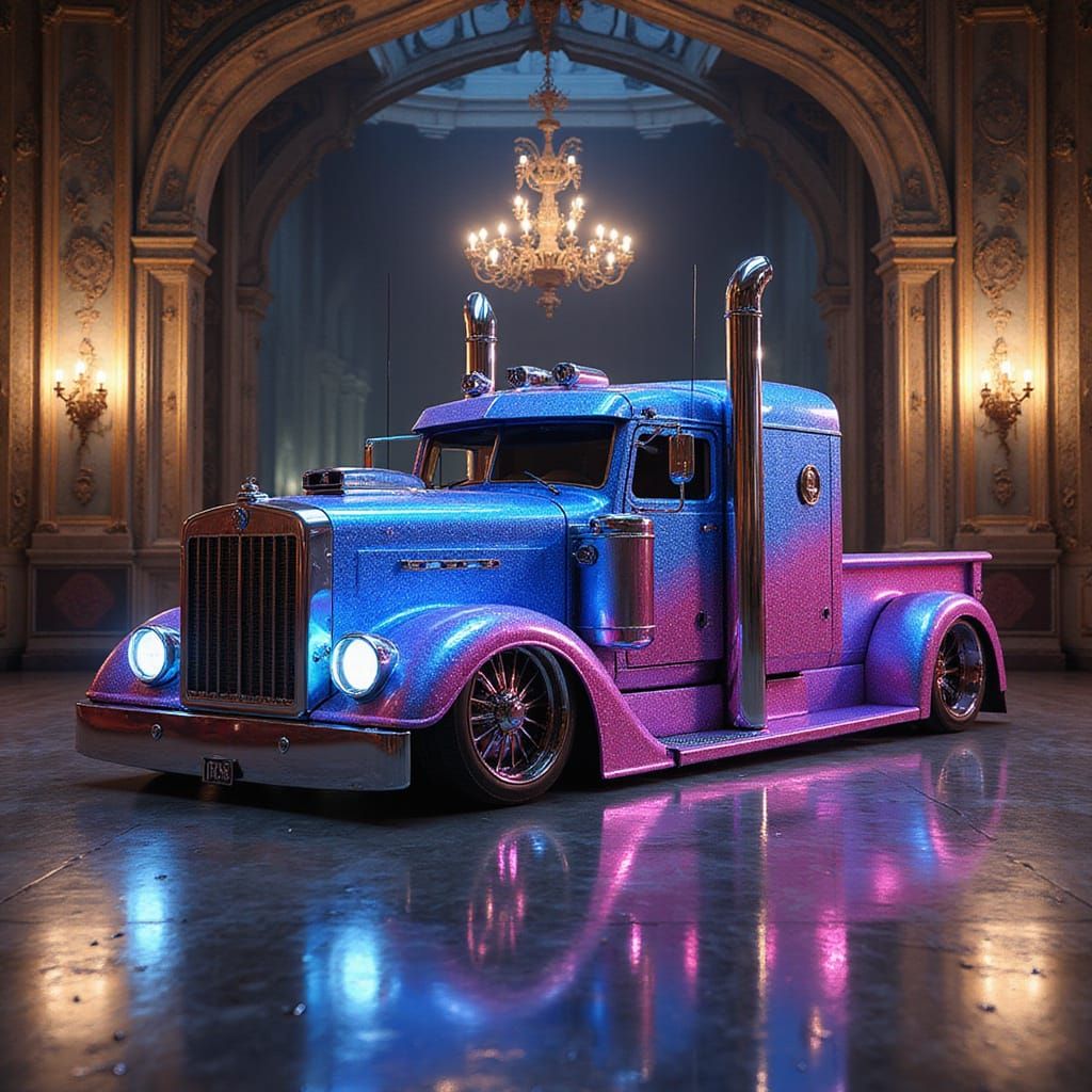 Custom Truck in Hyperreal Showroom
