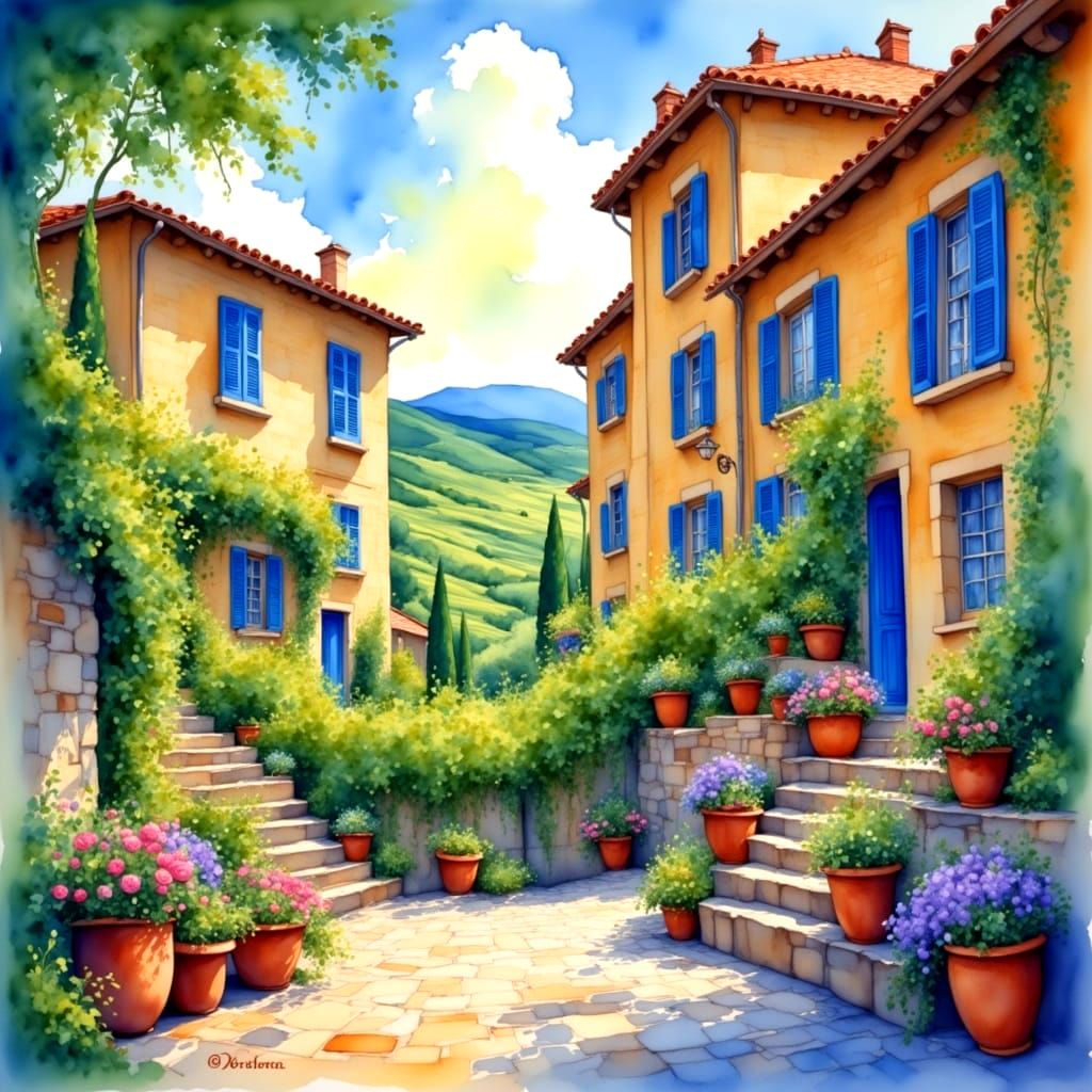 Quaint Italian Village in the Hills