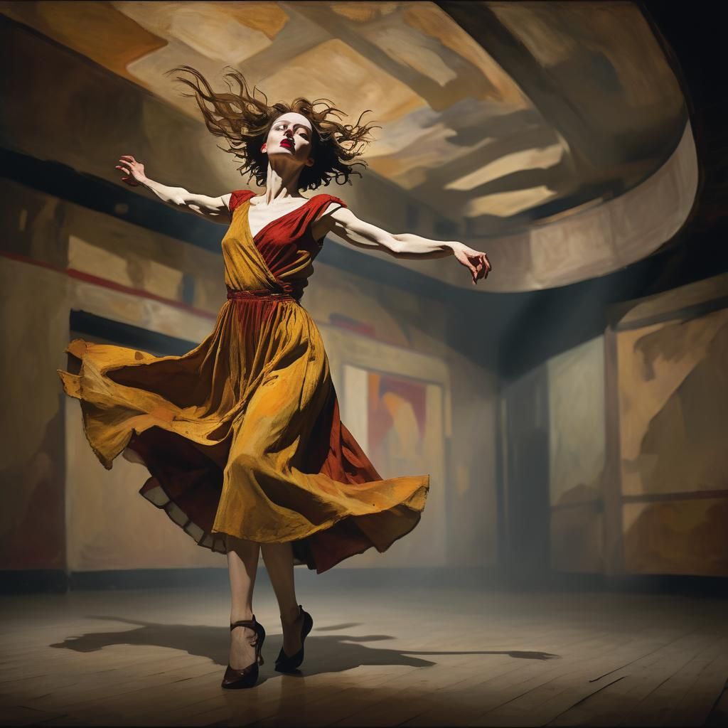 Emotional Dance in Expressionist Style