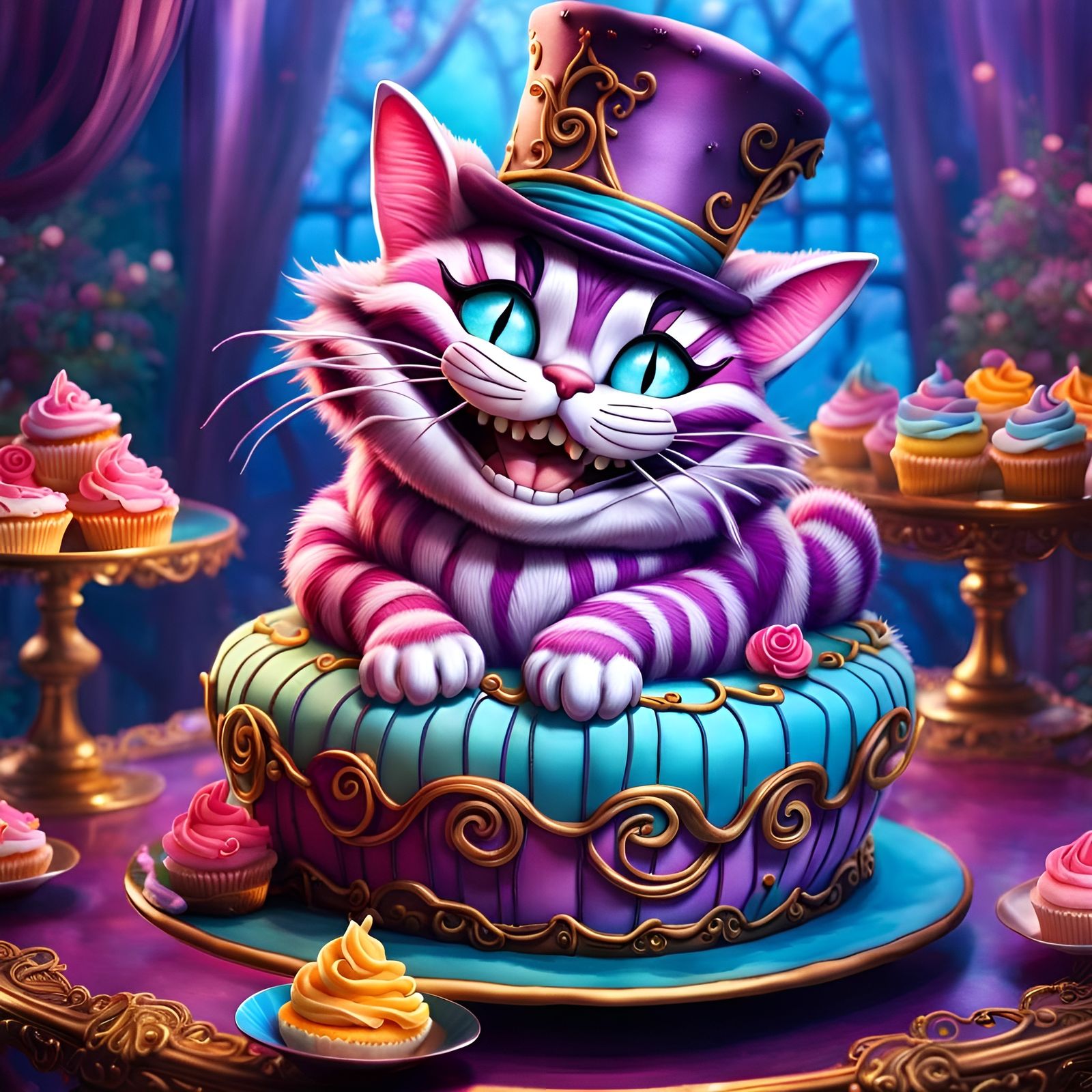 Cake Sculptures: Fictional Character The Cheshire Cat
