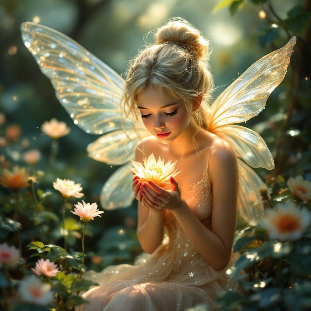 Whimsical Fairy in Enchanted Forest