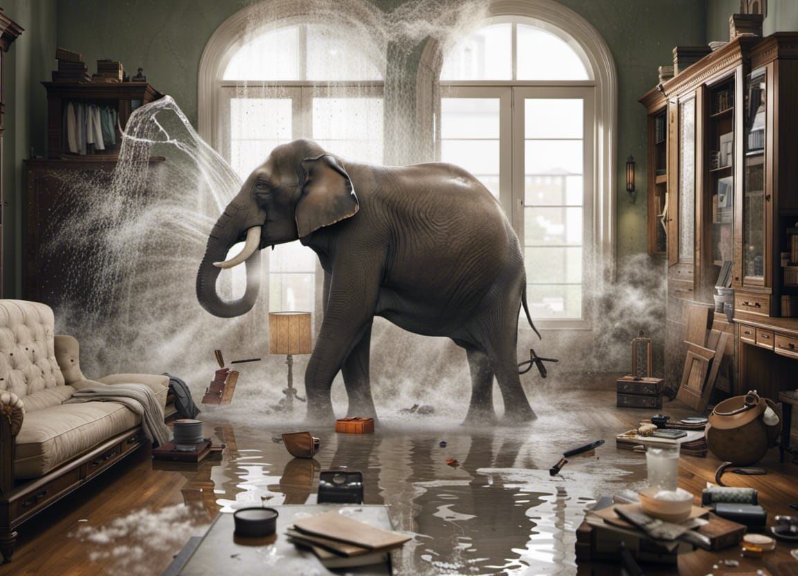 The elephant in the room running havoc to get attention