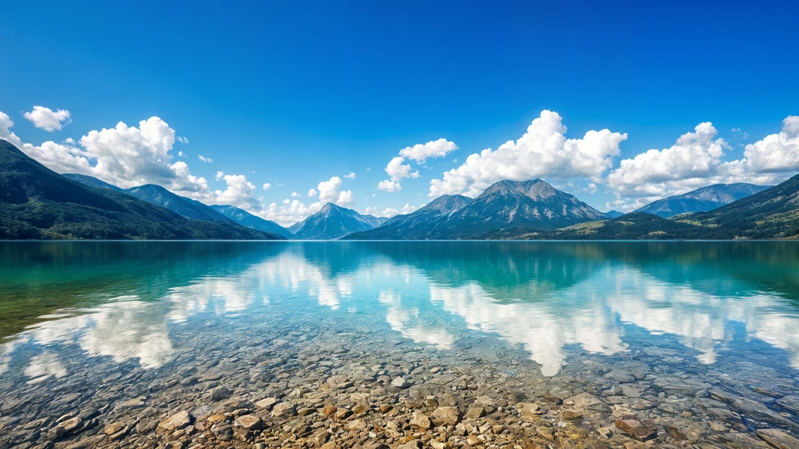 Panoramic Photorealistic Water Landscape