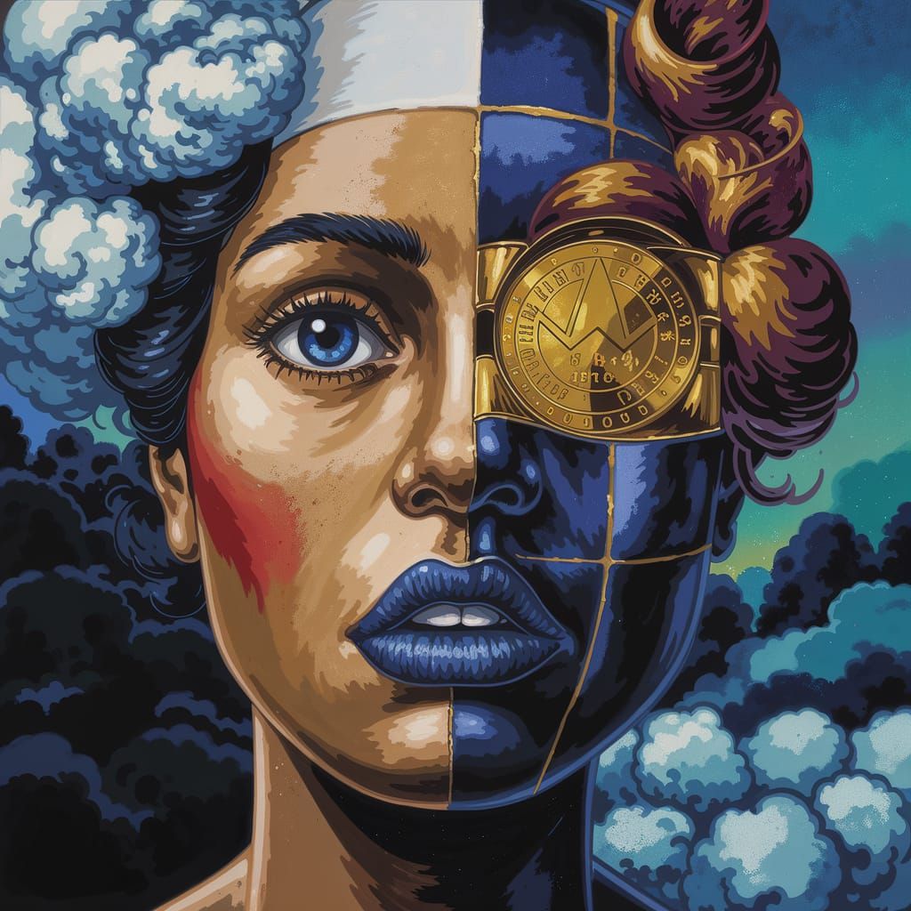 Magical Monero Coins in Coinpunk Style