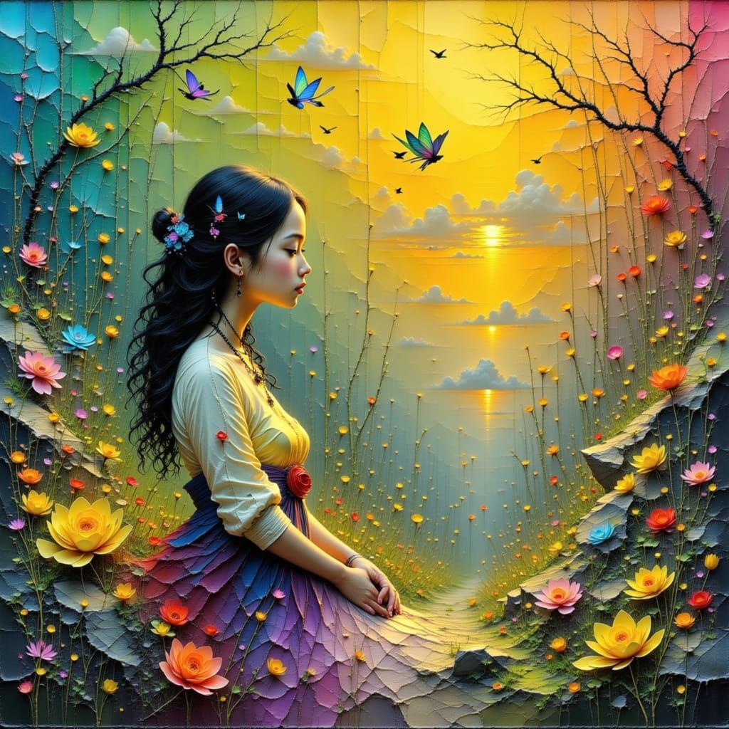 Abstract AI Art with Dynamic Color Palette