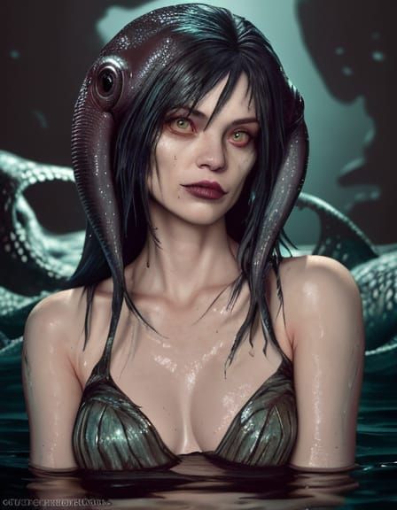 Eerie Bloop Eel Hybrid Emerges from Dark Waters in Analog Ho...