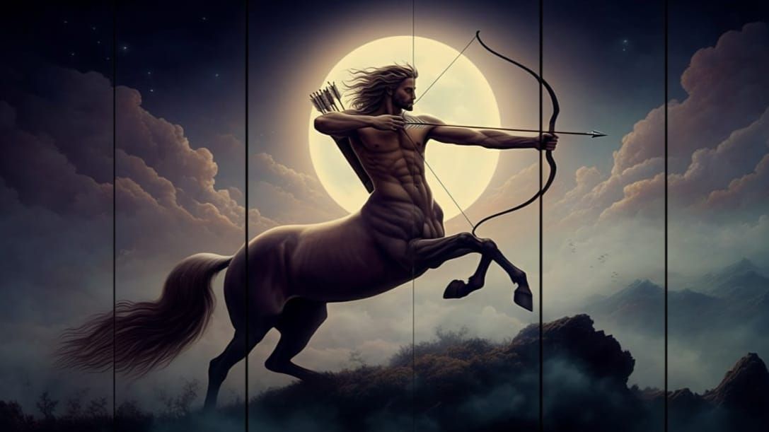 Renaissance Centaur Polyptych with Alchemical Symbols