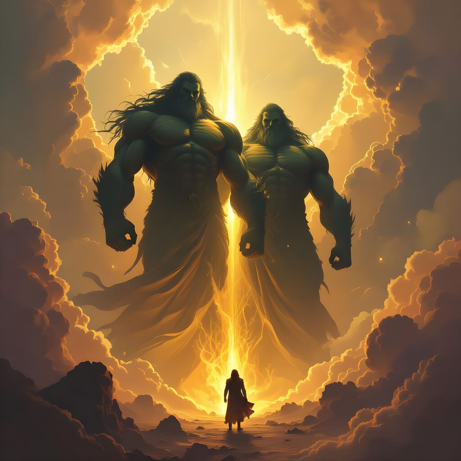 Ancient Gods in Majestic Celestial Battle