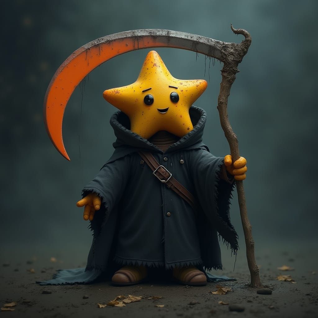 Whimsical Grim Reaper Star Concept Art