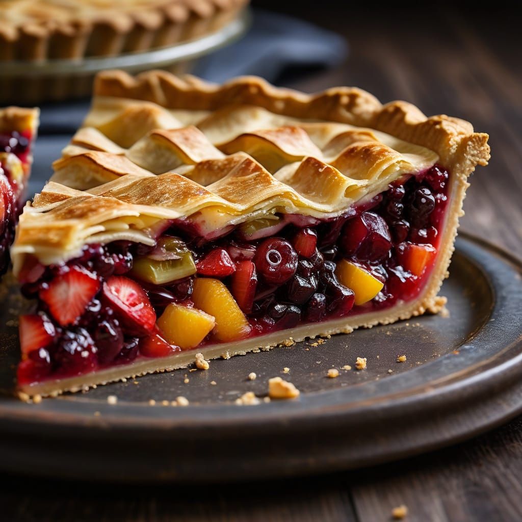 slice of fruit pie, delicious