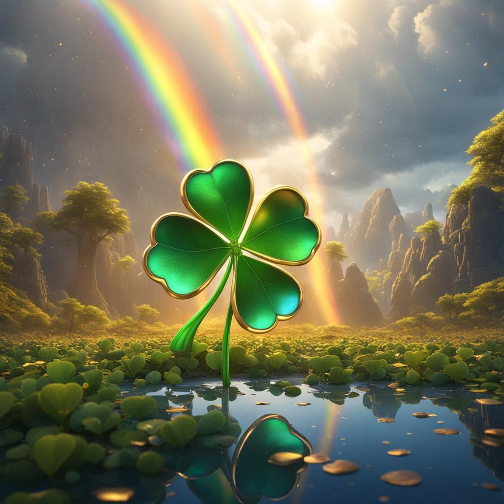 Lucky Clover and Rainbow: Fantasy Concept Art