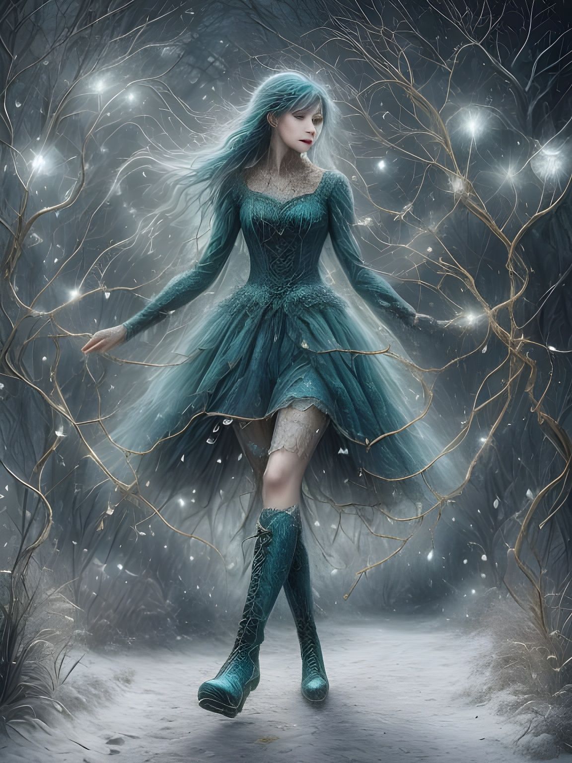 Elegance Sinray Teal Fairy Dancer