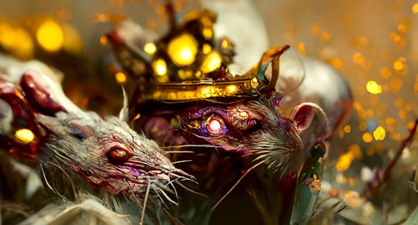 Sinister Rat King by Greg Rutkowski: 8K Dark Fantasy