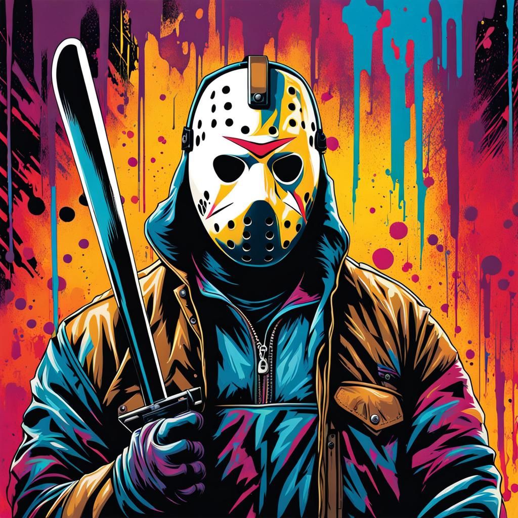 Jason Voorhees Graffiti Art in Street Style