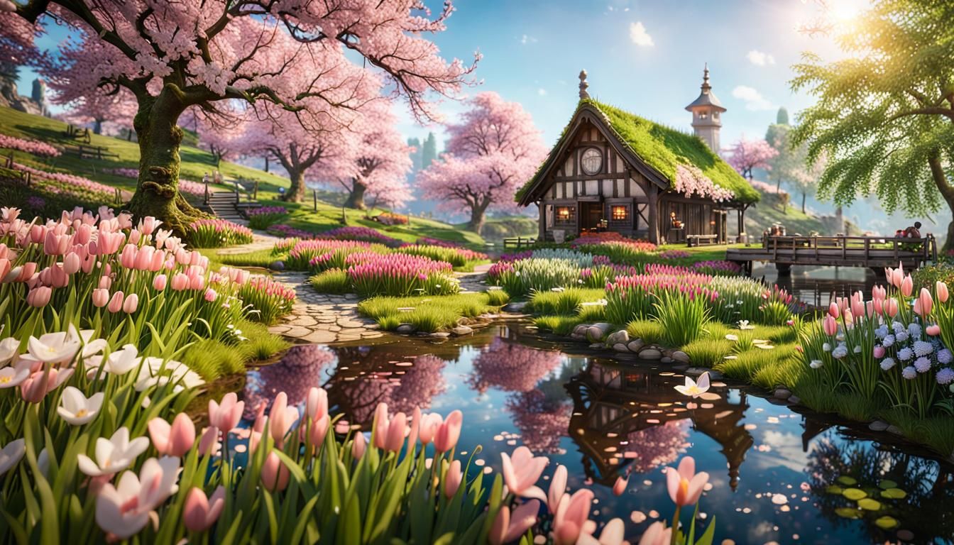 spring-inspired gaming landscape