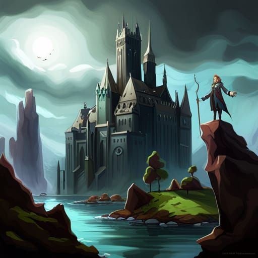 Fantasy Landscape with Mythical Creature on Artstation