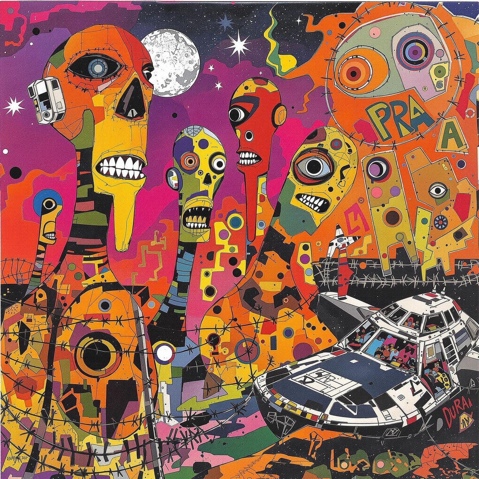 Psychedelic Jazz Fusion Album Cover in Abstract Style