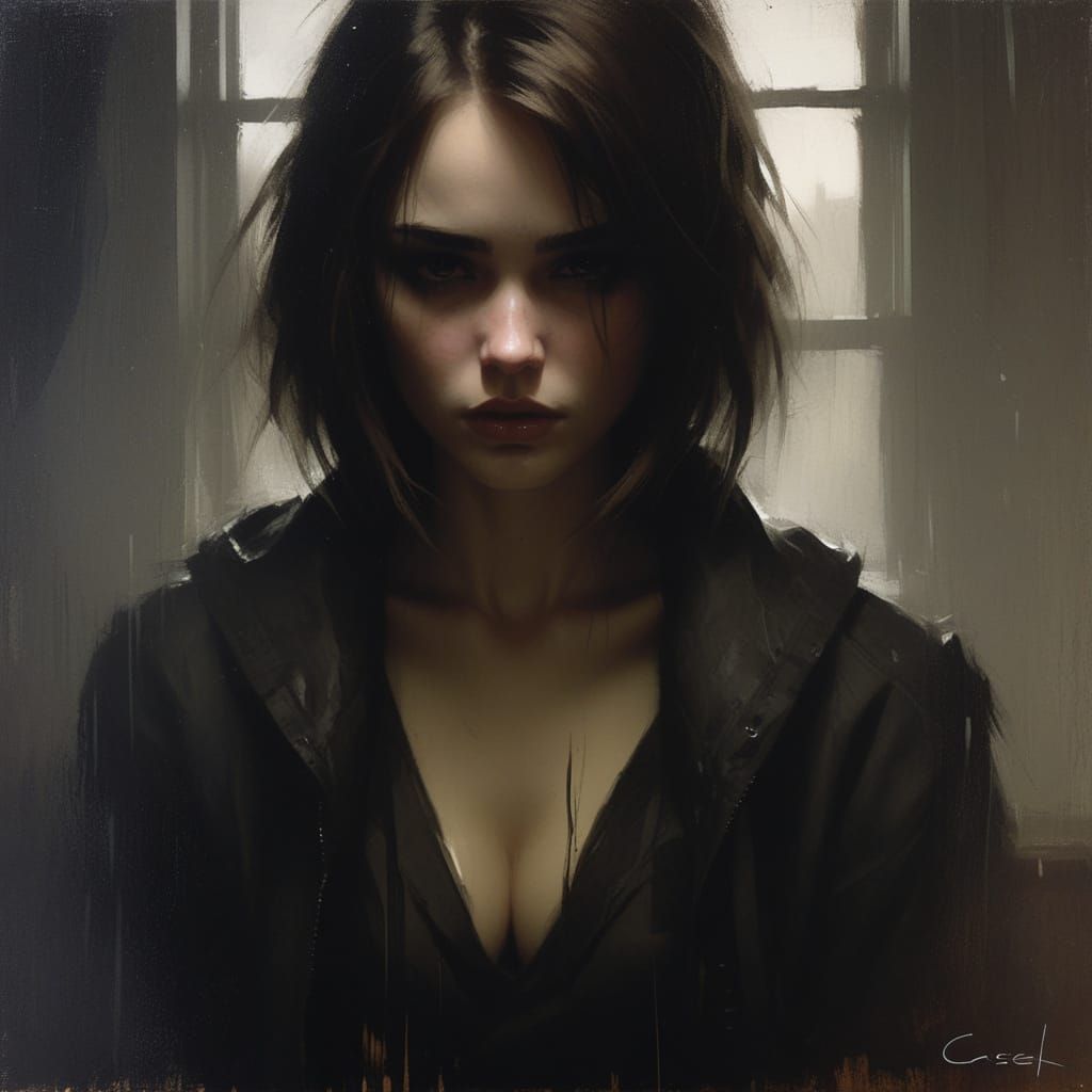 Eerie Grimdark Scene with Muted Colors