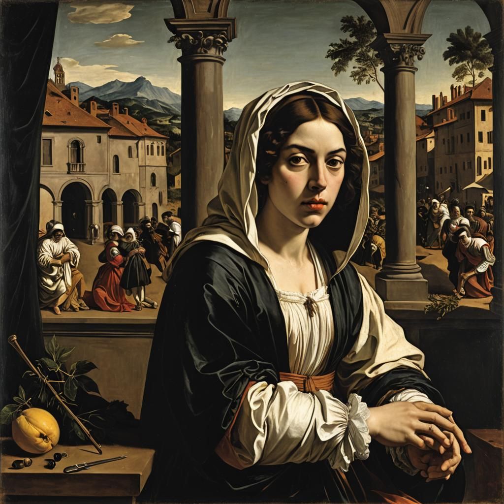 Masked Death in Chiaroscuro Style